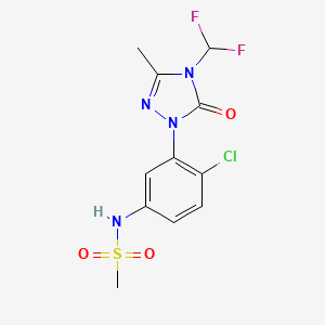 N-[4-Chloro-3-[4-(difluoromethyl)-4,5-dihydro-3-methyl-5-oxo-1H-1,2,4-triazol-1-yl]phenyl]methanesulfonamide