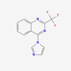 molecular formula C12H7F3N4 B7418563 4-Imidazol-1-yl-2-(trifluoromethyl)quinazoline 