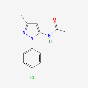 N-[2-(4-chlorophenyl)-5-methylpyrazol-3-yl]acetamide