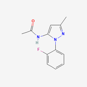 N-[2-(2-fluorophenyl)-5-methylpyrazol-3-yl]acetamide