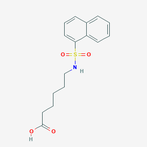 molecular formula C16H19NO4S B7418595 6-(1-Naphthalenesulfonyl)aminocaproic acid 