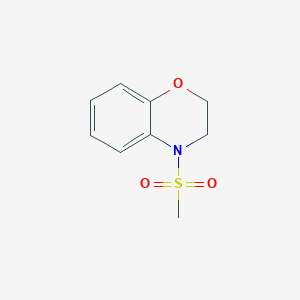 molecular formula C9H11NO3S B7418602 4-Methylsulfonyl-2,3-dihydro-1,4-benzoxazine 