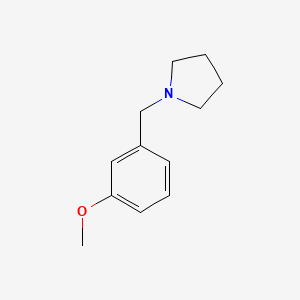 molecular formula C12H17NO B7418625 1-[(3-Methoxyphenyl)methyl]pyrrolidine 