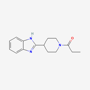 molecular formula C15H19N3O B7418640 1-[4-(1H-benzimidazol-2-yl)piperidin-1-yl]propan-1-one 