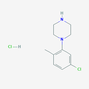 molecular formula C11H16Cl2N2 B7418650 1-(5-CHLORO-2-METHYLPHENYL)PIPERAZINE HCL 