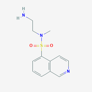 molecular formula C12H15N3O2S B7418675 N-(2-aminoethyl)-N-methylisoquinoline-5-sulfonamide 