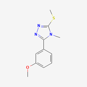 3-(3-Methoxyphenyl)-4-methyl-5-methylsulfanyl-1,2,4-triazole