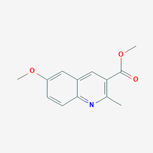 molecular formula C13H13NO3 B7418697 Methyl 6-methoxy-2-methylquinoline-3-carboxylate 