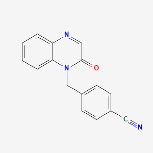 molecular formula C16H11N3O B7418702 4-[(2-Oxoquinoxalin-1-yl)methyl]benzonitrile 