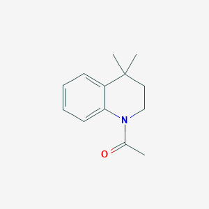 molecular formula C13H17NO B7418709 N-乙酰-4,4-二甲基-1,2,3,4-四氢喹啉 