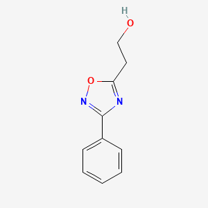 molecular formula C10H10N2O2 B7418724 2-(3-phenyl-1,2,4-oxadiazol-5-yl)ethan-1-ol 