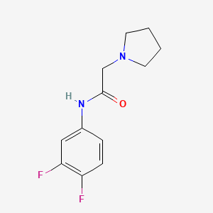 molecular formula C12H14F2N2O B7418728 N-(3,4-difluorophenyl)-2-pyrrolidin-1-ylacetamide 