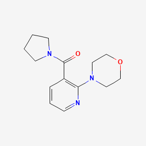 molecular formula C14H19N3O2 B7418734 (2-Morpholino-3-pyridyl)(1-pyrrolidinyl)methanone 