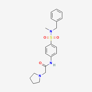 N-[4-[benzyl(methyl)sulfamoyl]phenyl]-2-pyrrolidin-1-ylacetamide