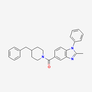 (4-Benzylpiperidin-1-yl)-(2-methyl-1-phenylbenzimidazol-5-yl)methanone