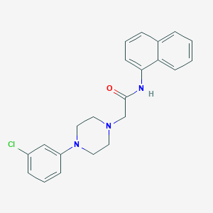 2-[4-(3-chlorophenyl)piperazin-1-yl]-N-naphthalen-1-ylacetamide