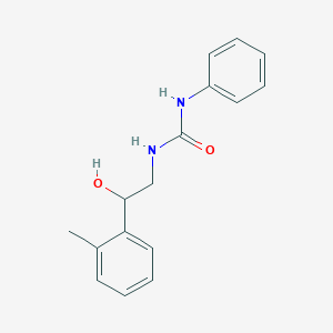 molecular formula C16H18N2O2 B7418771 1-[2-Hydroxy-2-(2-methylphenyl)ethyl]-3-phenylurea 