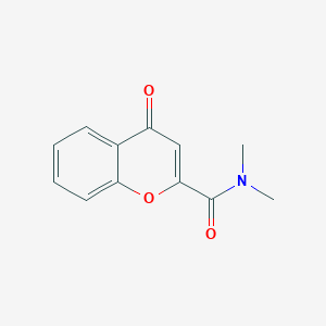 molecular formula C12H11NO3 B7418829 2-[(Dimethylamino)carbonyl]-4H-1-benzopyran-4-one 