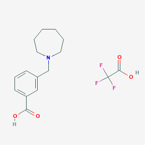 molecular formula C16H20F3NO4 B7418850 3-(azepan-1-ylmethyl)benzoic acid;2,2,2-trifluoroacetic acid 