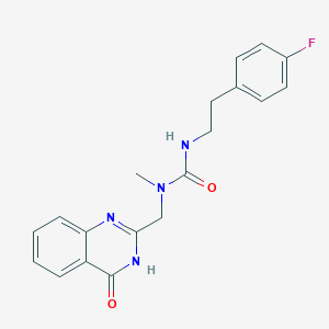 3-[2-(4-fluorophenyl)ethyl]-1-methyl-1-[(4-oxo-3H-quinazolin-2-yl)methyl]urea