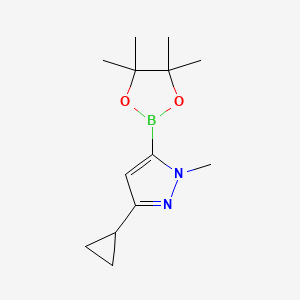 3-cyclopropyl-1-methyl-5-(tetramethyl-1,3,2-dioxaborolan-2-yl)-1H-pyrazole