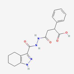 4-oxo-2-phenyl-4-[2-(4,5,6,7-tetrahydro-1H-indazole-3-carbonyl)hydrazinyl]butanoic acid