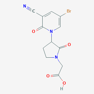 2-[3-(5-Bromo-3-cyano-2-oxopyridin-1-yl)-2-oxopyrrolidin-1-yl]acetic acid