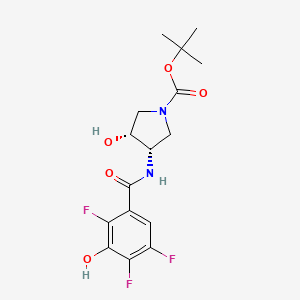 tert-butyl (3R,4S)-3-hydroxy-4-[(2,4,5-trifluoro-3-hydroxybenzoyl)amino]pyrrolidine-1-carboxylate