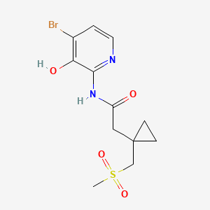 N-(4-bromo-3-hydroxypyridin-2-yl)-2-[1-(methylsulfonylmethyl)cyclopropyl]acetamide