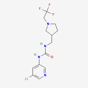 1-(5-Chloropyridin-3-yl)-3-[[1-(2,2,2-trifluoroethyl)pyrrolidin-3-yl]methyl]urea