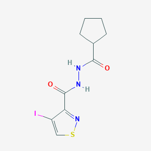 N'-(cyclopentanecarbonyl)-4-iodo-1,2-thiazole-3-carbohydrazide