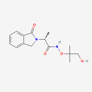 molecular formula C15H20N2O4 B7419116 (2R)-N-(1-hydroxy-2-methylpropan-2-yl)oxy-2-(3-oxo-1H-isoindol-2-yl)propanamide 