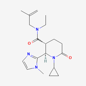 (2R,3R)-1-cyclopropyl-N-ethyl-2-(1-methylimidazol-2-yl)-N-(2-methylprop-2-enyl)-6-oxopiperidine-3-carboxamide