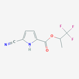 1,1,1-trifluoropropan-2-yl 5-cyano-1H-pyrrole-2-carboxylate