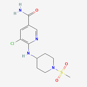 5-Chloro-6-[(1-methylsulfonylpiperidin-4-yl)amino]pyridine-3-carboxamide