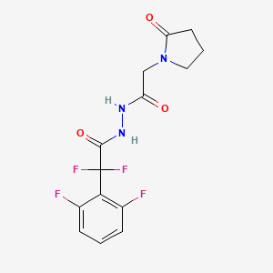 2-(2,6-difluorophenyl)-2,2-difluoro-N'-[2-(2-oxopyrrolidin-1-yl)acetyl]acetohydrazide