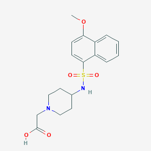 2-[4-[(4-Methoxynaphthalen-1-yl)sulfonylamino]piperidin-1-yl]acetic acid