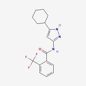 N-(5-cyclohexyl-1H-pyrazol-3-yl)-2-(trifluoromethyl)benzamide