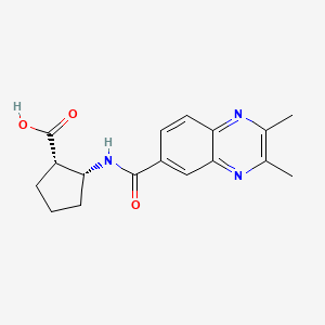 (1S,2R)-2-[(2,3-dimethylquinoxaline-6-carbonyl)amino]cyclopentane-1-carboxylic acid