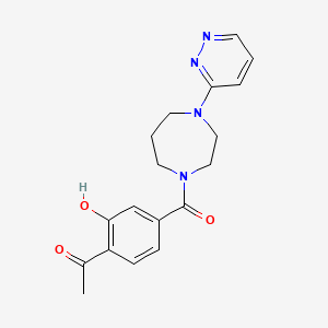 1-[2-Hydroxy-4-(4-pyridazin-3-yl-1,4-diazepane-1-carbonyl)phenyl]ethanone