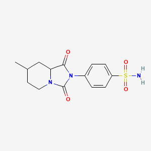 4-(7-methyl-1,3-dioxo-6,7,8,8a-tetrahydro-5H-imidazo[1,5-a]pyridin-2-yl)benzenesulfonamide