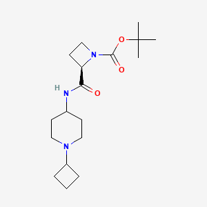 tert-butyl (2R)-2-[(1-cyclobutylpiperidin-4-yl)carbamoyl]azetidine-1-carboxylate