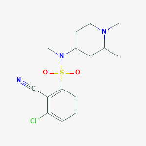 3-chloro-2-cyano-N-(1,2-dimethylpiperidin-4-yl)-N-methylbenzenesulfonamide