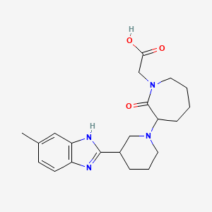 2-[3-[3-(6-methyl-1H-benzimidazol-2-yl)piperidin-1-yl]-2-oxoazepan-1-yl]acetic acid