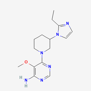 6-[3-(2-Ethylimidazol-1-yl)piperidin-1-yl]-5-methoxypyrimidin-4-amine