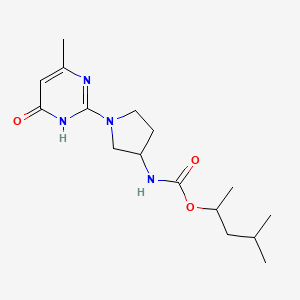 4-methylpentan-2-yl N-[1-(4-methyl-6-oxo-1H-pyrimidin-2-yl)pyrrolidin-3-yl]carbamate