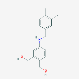 molecular formula C17H21NO2 B7419402 [4-[(3,4-Dimethylphenyl)methylamino]-2-(hydroxymethyl)phenyl]methanol 