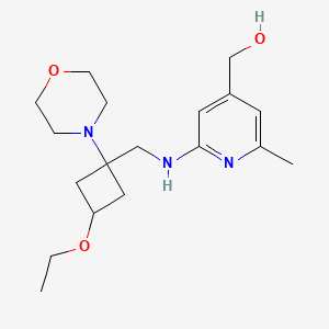 [2-[(3-Ethoxy-1-morpholin-4-ylcyclobutyl)methylamino]-6-methylpyridin-4-yl]methanol