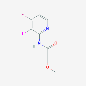 molecular formula C10H12FIN2O2 B7419472 N-(4-fluoro-3-iodopyridin-2-yl)-2-methoxy-2-methylpropanamide 