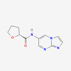 (2R)-N-imidazo[1,2-a]pyrimidin-6-yloxolane-2-carboxamide